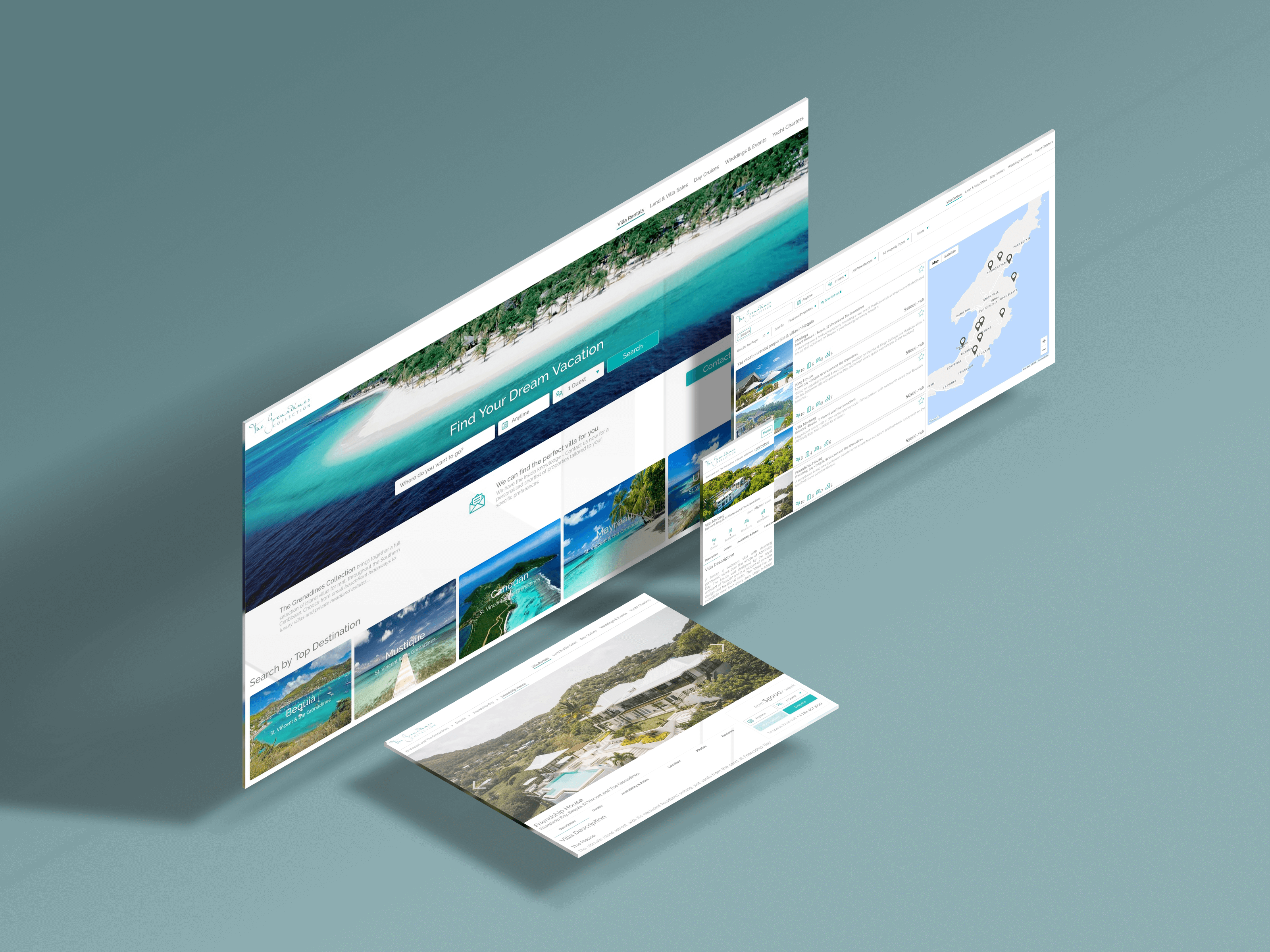 The Grenadines Collection Screen Mockup